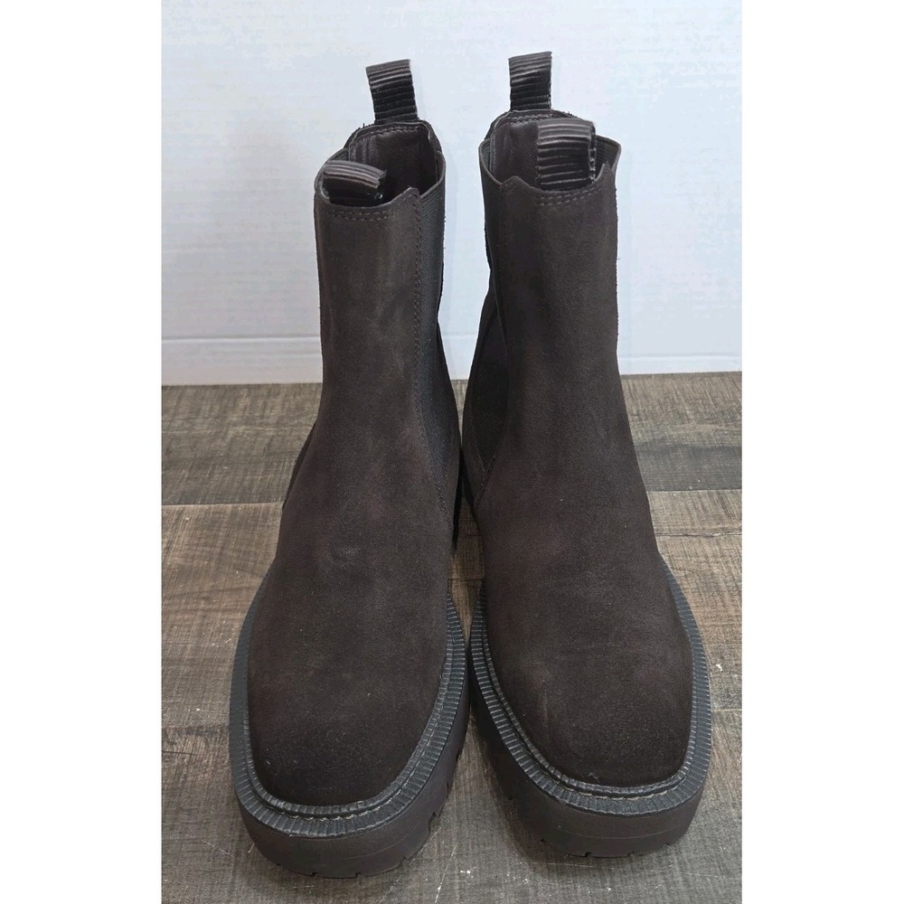 Sam Edelman Womens Laguna Ankle Chelsea Boot US 8 Brown Suede Waterproof